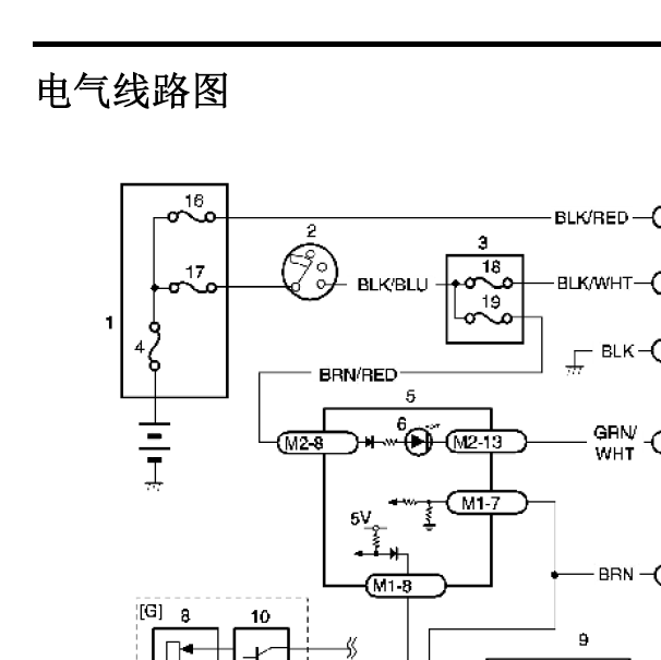 2008年昌河铃木浪迪助力转向系统电路图