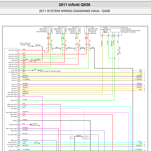 2011年英菲尼迪QX56发动机电路图