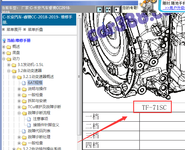TF-71SC变速箱的针脚资料