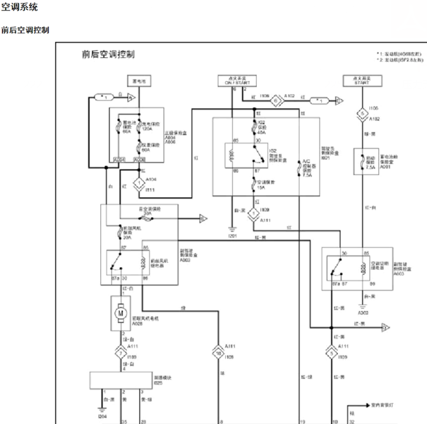 2017年福田风景G7空调电路图