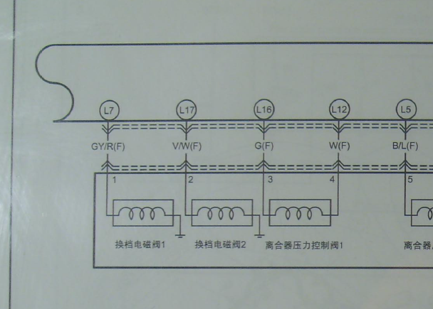 2009年奔腾B50换挡电磁阀电路图