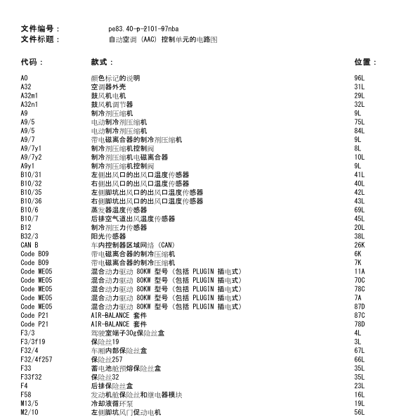 奔驰GLS450空调电路图