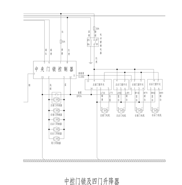 赛弗四门升降电路图
