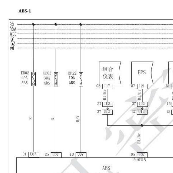 北汽幻速S3 ABS电路图