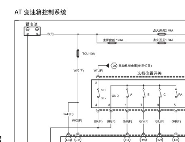 奔腾B50变速箱电路图