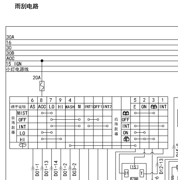 永源飞碟雨刮电路图