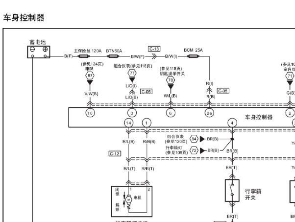 2015年奔腾B50 车身电路图