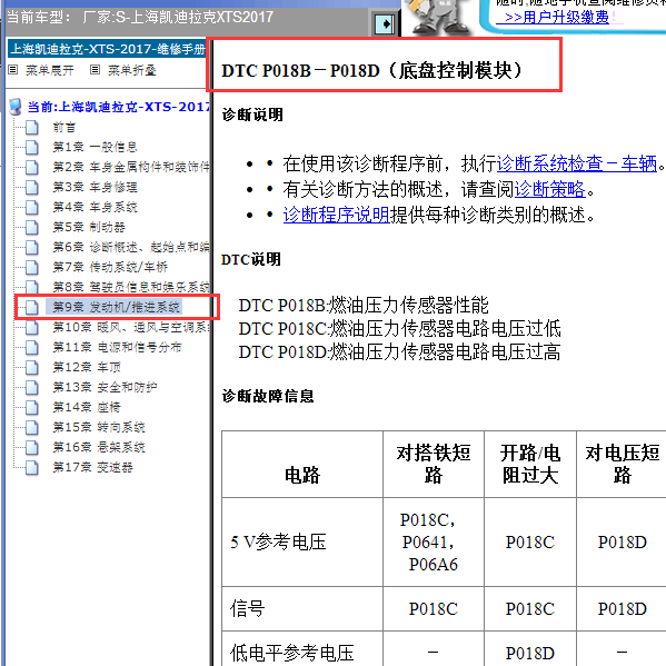 2017年凯迪拉克XTS P018D故障码
