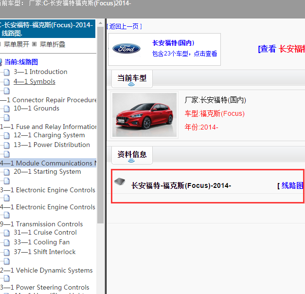 2014年福克斯全车线路图