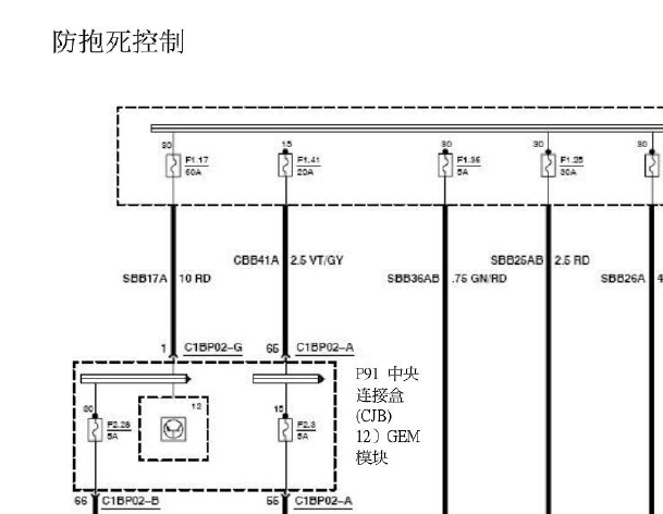 2007年长安福特S-MAX ABS电路图