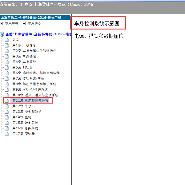 2016年科鲁兹车身电路图