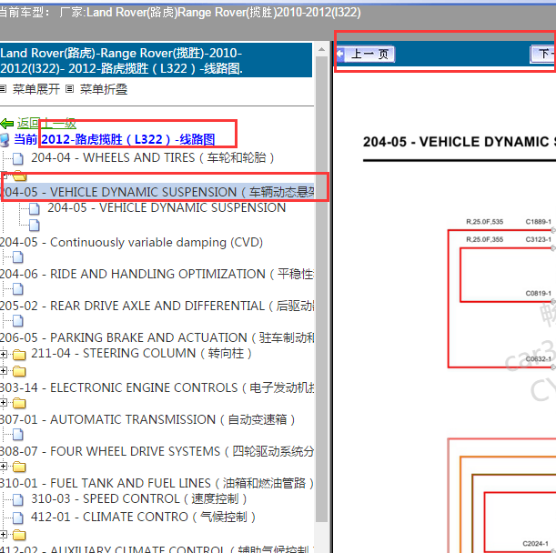 2012年路虎揽胜悬架电路图