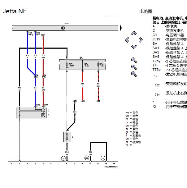 大众捷达DCF发动机电路图