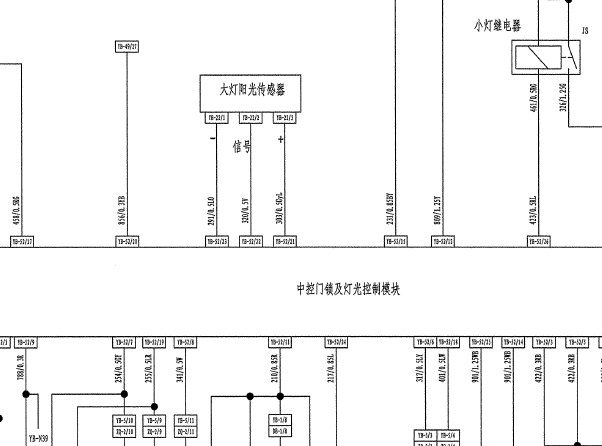 2010年吉利英伦海景中控和灯光电路图