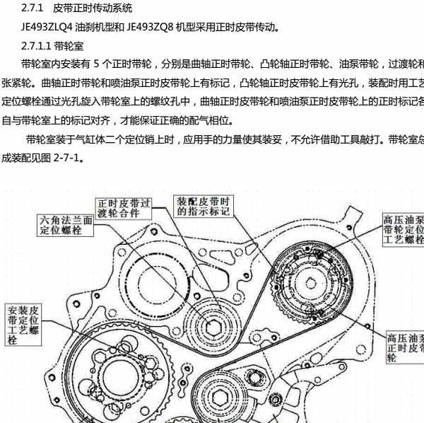 五十铃JE493发动机正时