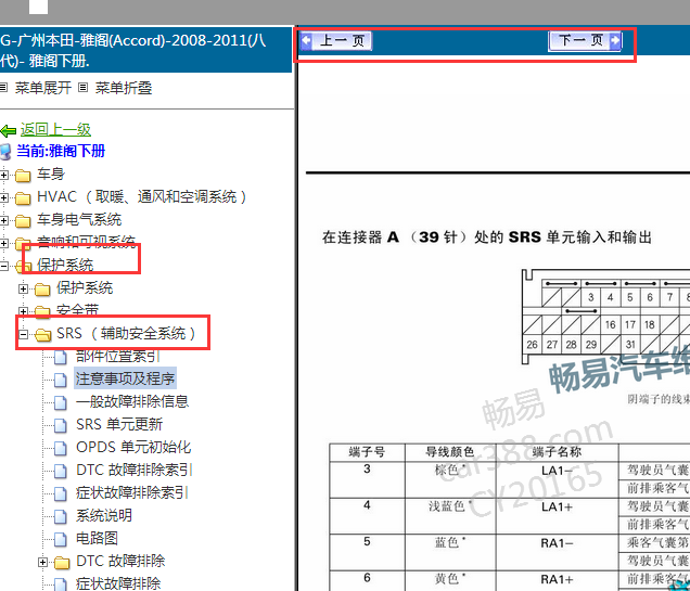 2008-2011年本田雅阁气囊针脚资料