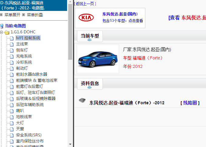 2012年东风悦达.起亚福瑞迪（Forte）电路图