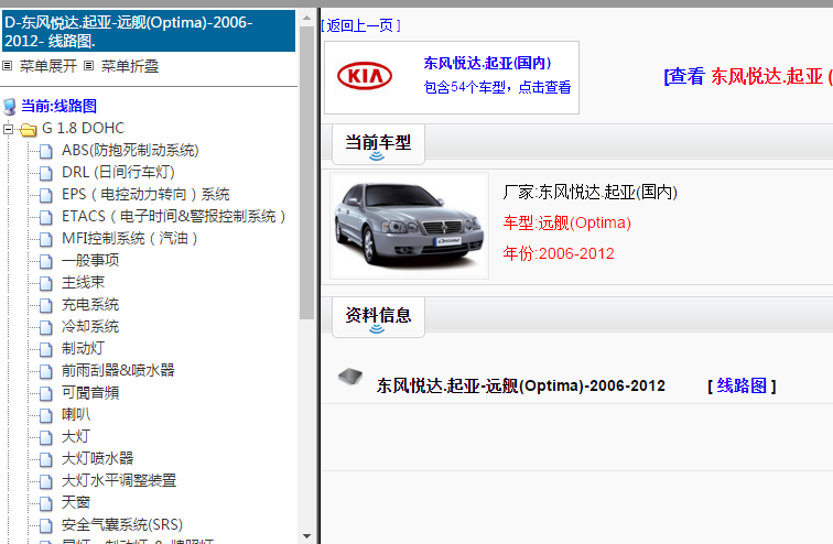 2006-2012年东风悦达.起亚-远舰(Optima）电路图