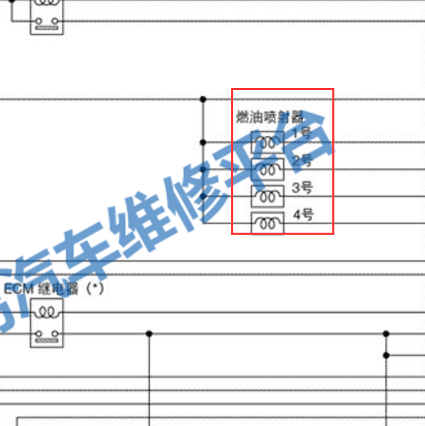 2006年天籁QR20 4缸发动机电路图.