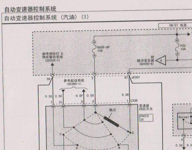 2007年起亚佳乐变速箱电路图