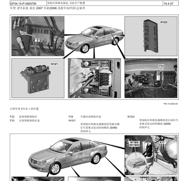 2005年奔驰E280保险分配