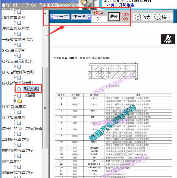 2008-2011年本田雅阁气囊针脚定义