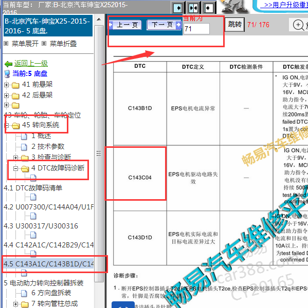 2015-2016年绅宝X25 C143C04故障码
