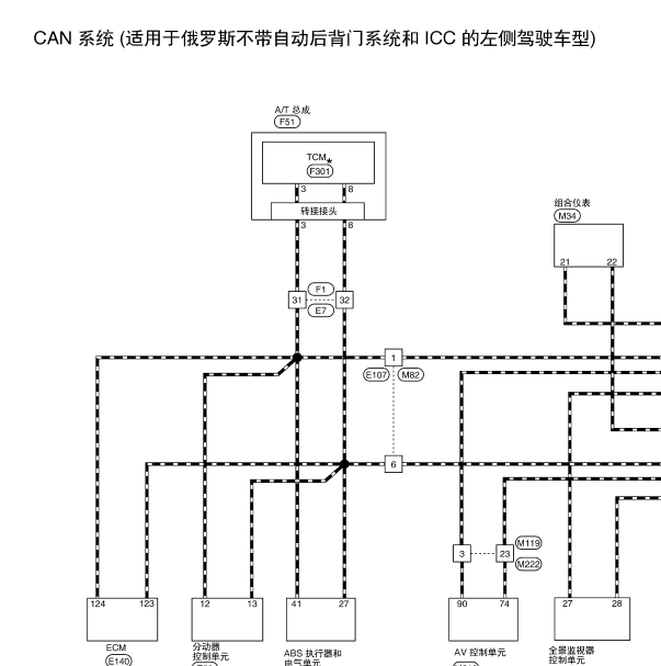 2016年日产途乐CAN电路图