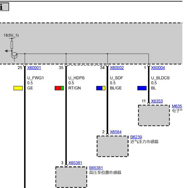 2012年宝马X6节气门电路图