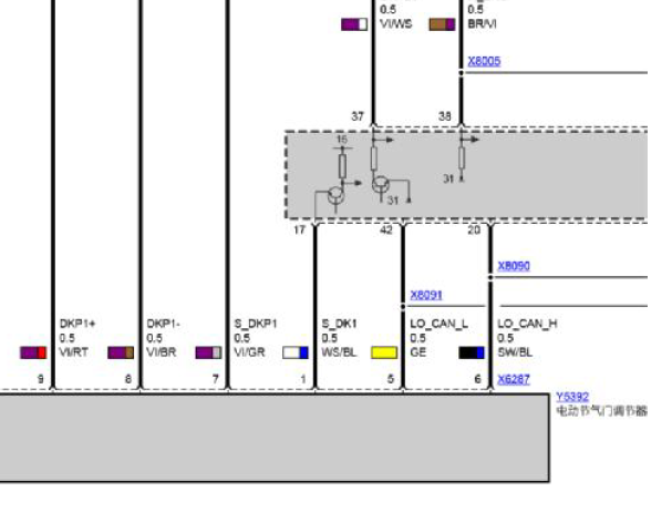 2011年宝马M3节气门控制电机电路图