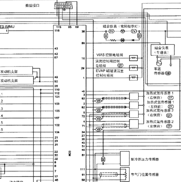 2005年日产风度VQ20发动机电路图