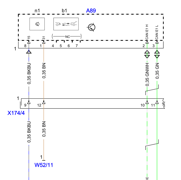 2015年奔驰GL450限距控制模块电路图