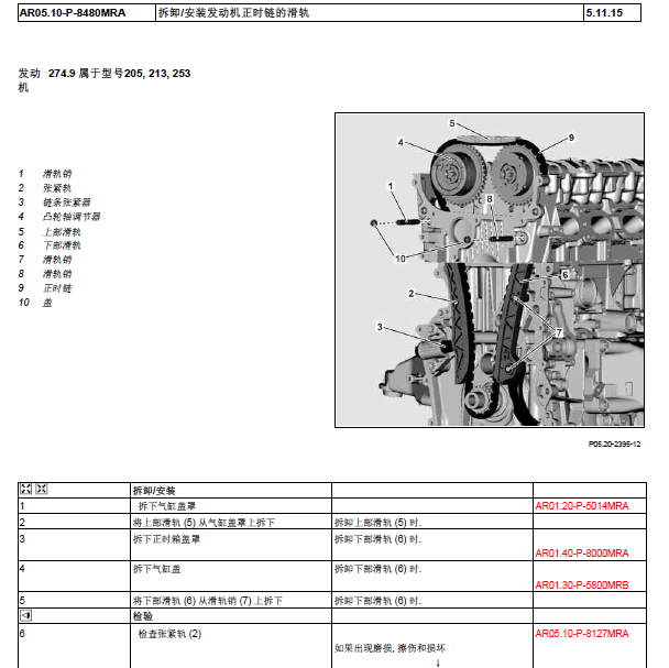 奔驰274920发动机正时资料