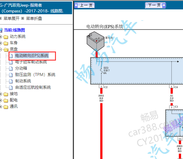 17年指南者转向模块电路图到车身电脑电路图