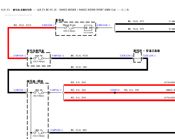 2017年路虎揽胜保险丝电路图