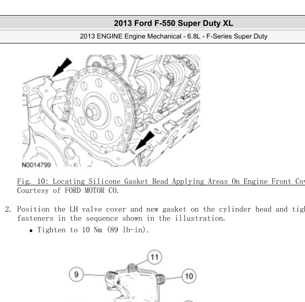 2013年福特F550发动机维修手册