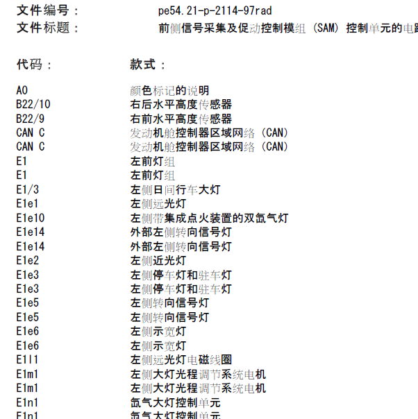 2014年奔驰R400大灯电路图.