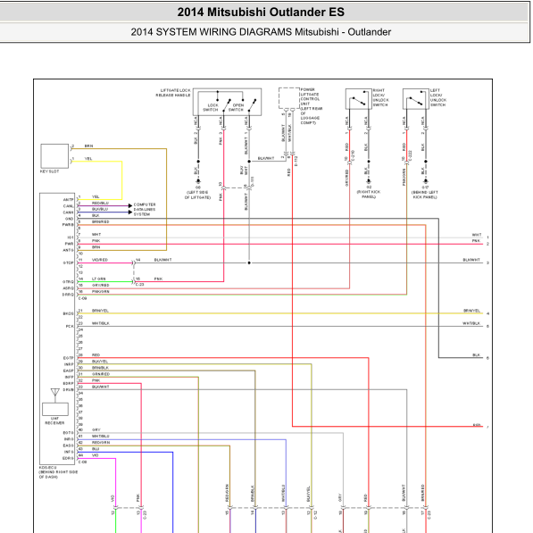 2014年欧蓝德门锁电路图
