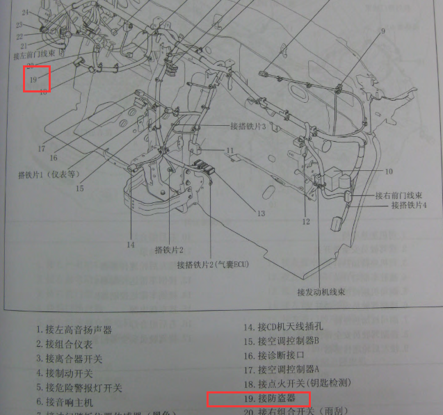 2012年哈弗H6防盗位置
