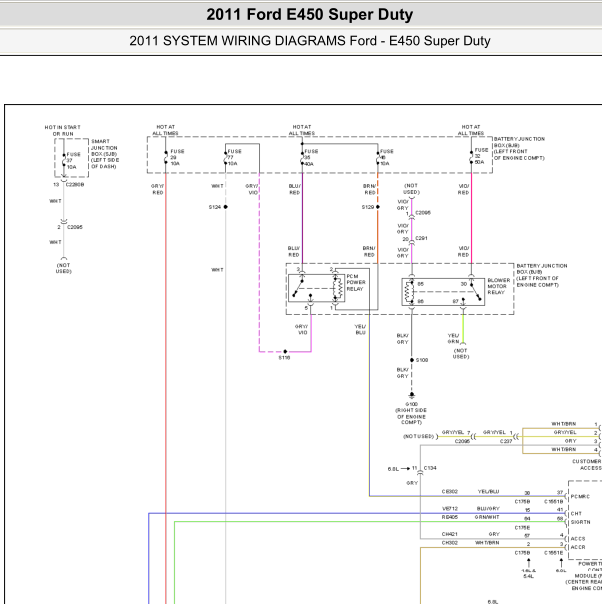 2011年福特E450空调电路图