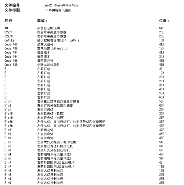 2012年奔驰ML350转向灯电路图