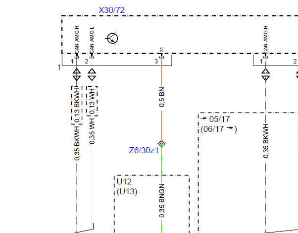 奔驰E200L发动机变速箱和CAN线路图