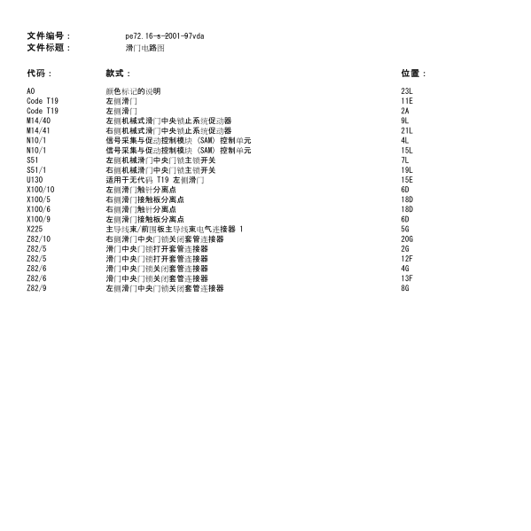 奔驰威霆电动门电路图