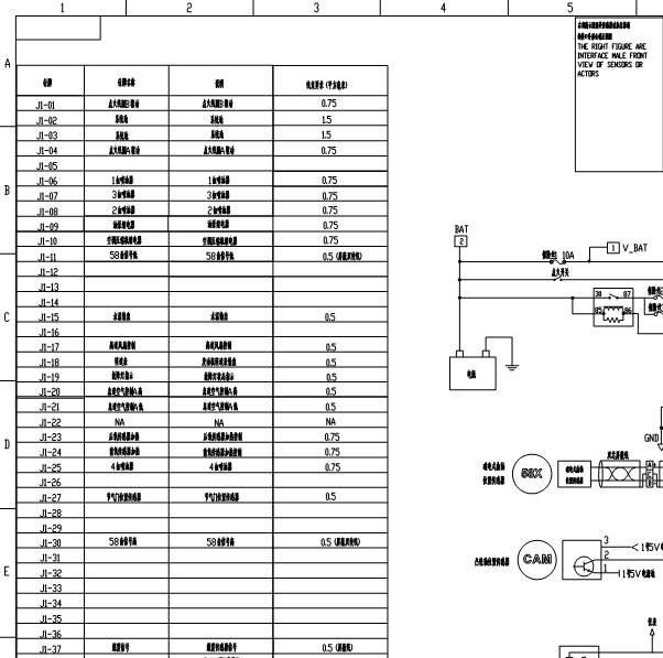 V19发动机针脚