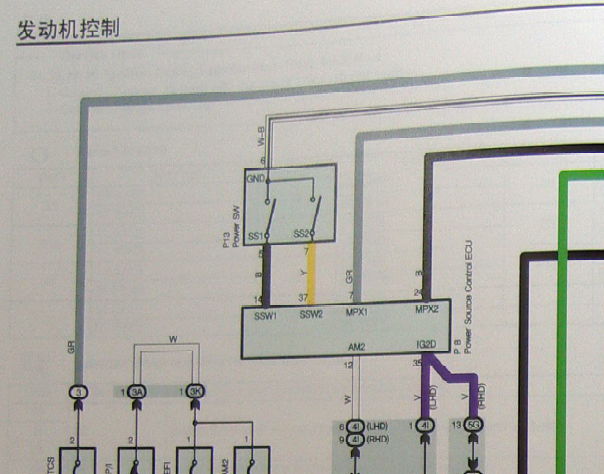 2003年丰田普瑞斯发动机电路图
