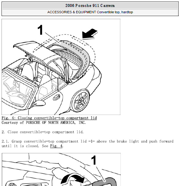 2006年保时捷911敞篷维修手册