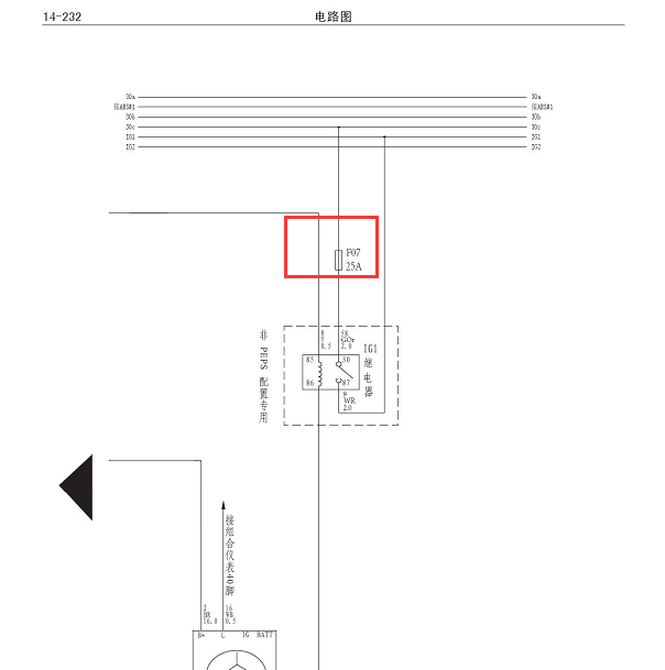 2012-2016年长城腾翼c30 F07保险电路图.