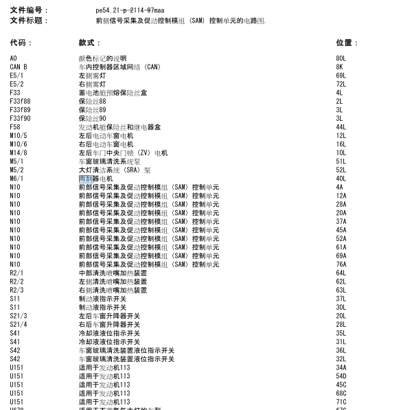2009年奔驰ML350雨刮电路图