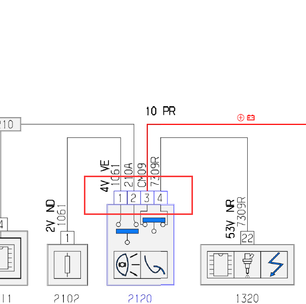 标致3008刹车灯开关4线