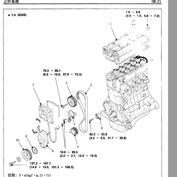 现代G4ED发动机维修手册